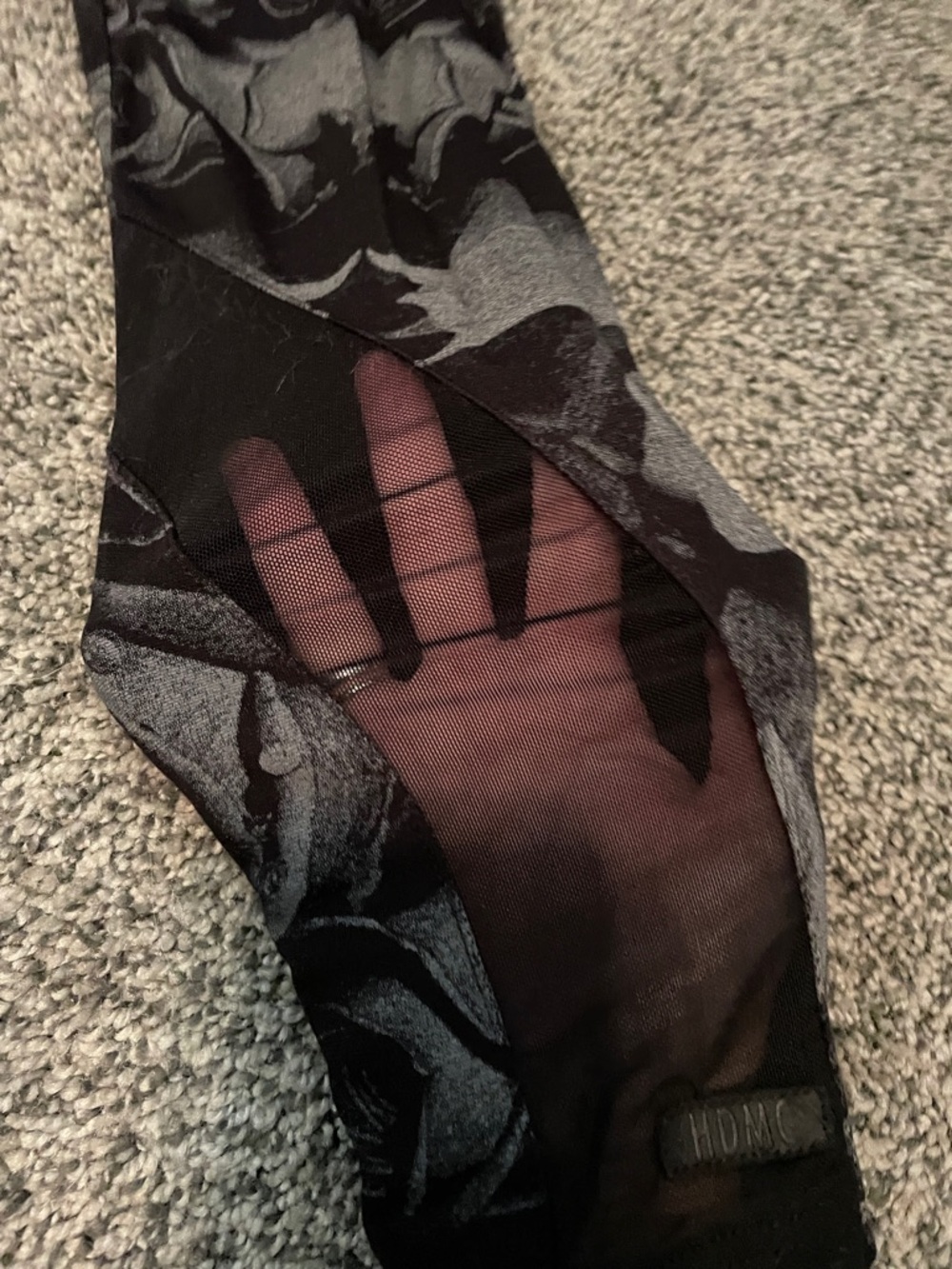 Harley-Davidson Black & Gray Floral-Print Jeggings - Picture 2 of 5
